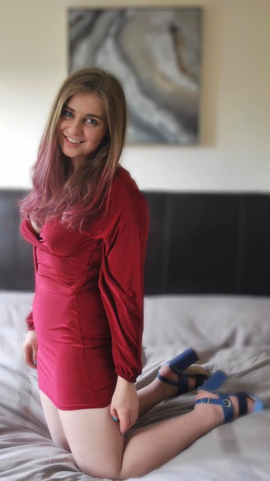 https://femmeluxefinery.co.uk/ red wine balloon sleeve dress
