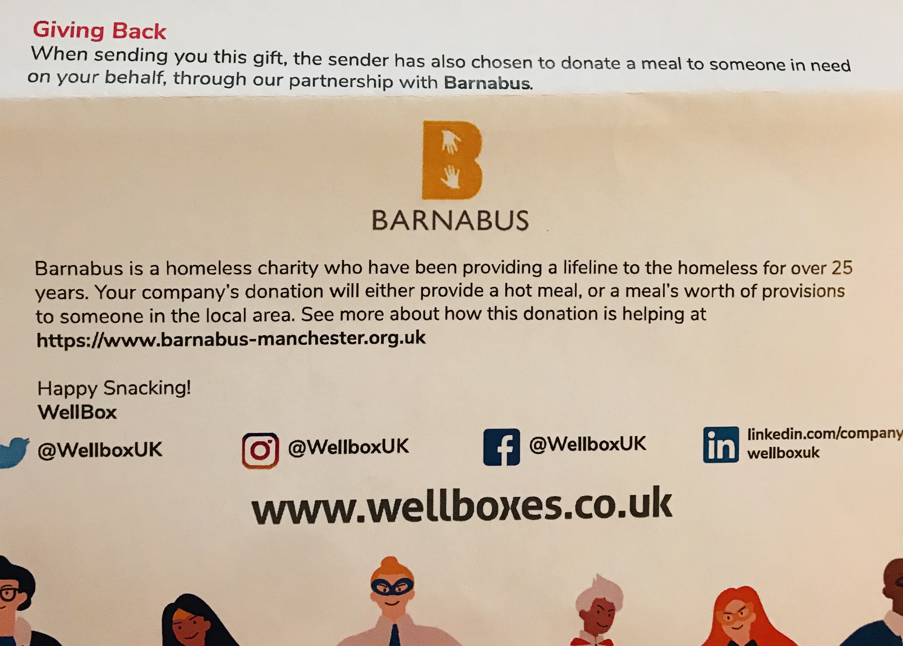wellbox charity donation